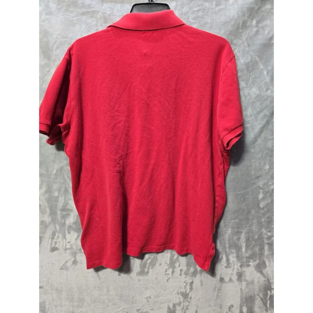 Polo Ralph Lauren Golf Shirt Triple-Pony 3 Red Custom Fit XL Y2K No. 67 RLPC
